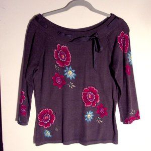 Liz Claiborne Lt weight Knit sweater 3/4 sleeve